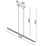 Mantra Lineal Lámpara de techo colgante LED 38W 3000K oro 8955