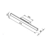 Mantra Lineal Plafón LED 22W 3000K negro 8963