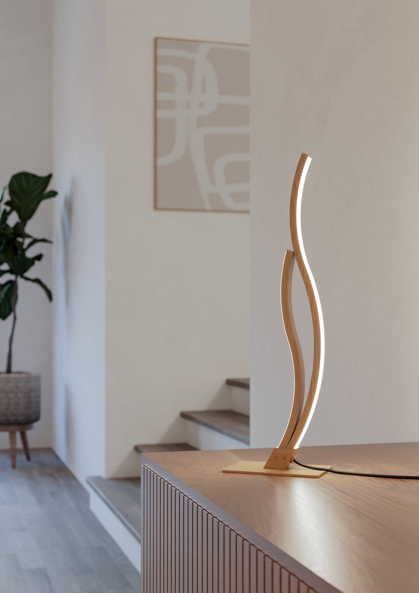 EGLO SOBREMESA GRISOLIA IMIT.MADERA EGLO901213