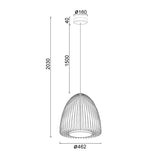Mantra Smart Lámpara de techo colgante LED negro 9016