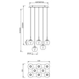 Mantra Andromeda Lámpara de techo colgante oro 9081