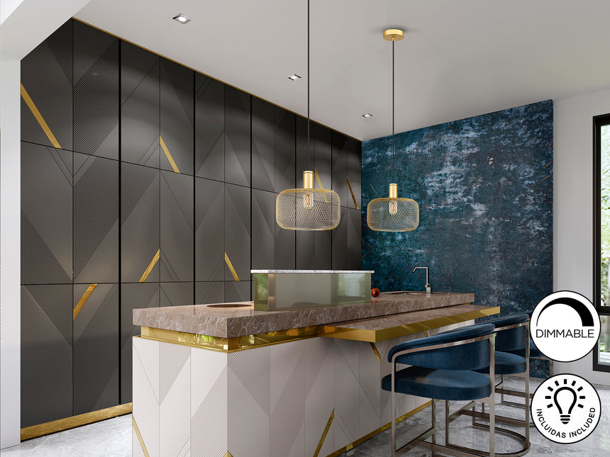 Schuller Osiris Lámpara de techo colgante oro 910149