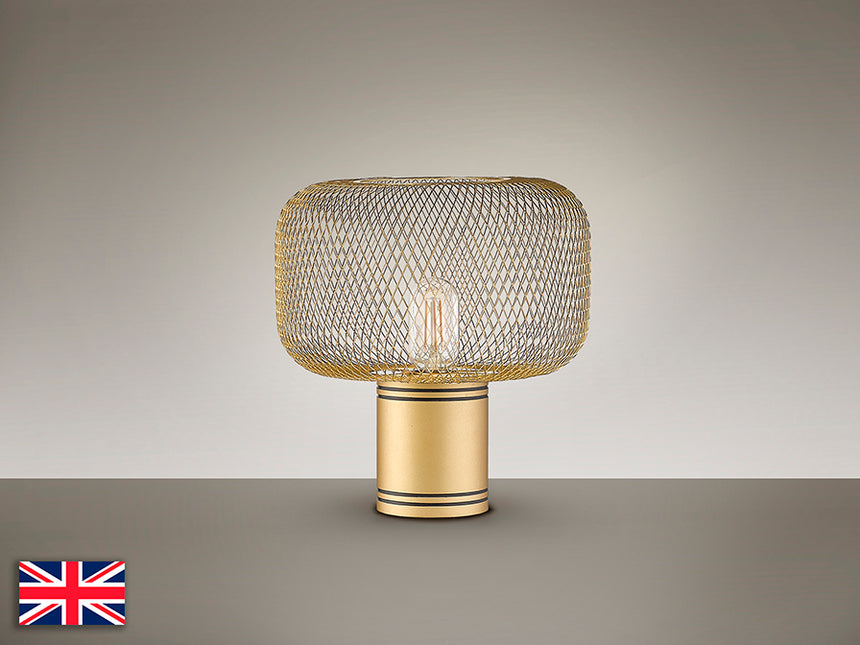Lámpara de sobremesa Schuller Osiris 1 luz oro 30cm 910521UK
