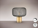 Lámpara de sobremesa Schuller Osiris 1 luz negro y oro  - ambiente