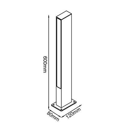 Baliza exterior Lotus Mantra negro 9158