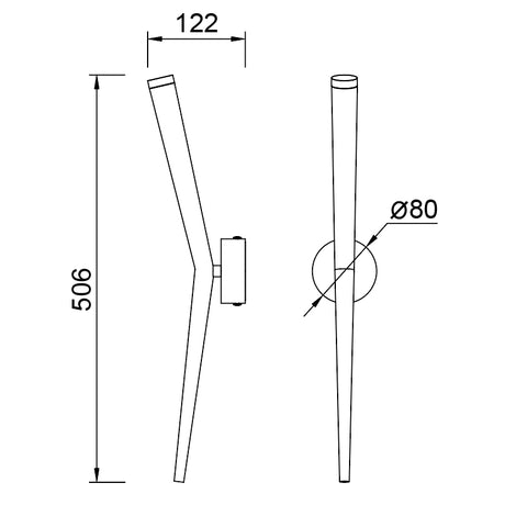 Aplique de pared BOOMERANG Mantra oro 9246