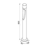 Baliza exterior Aran Mantra gris oscuro 9283