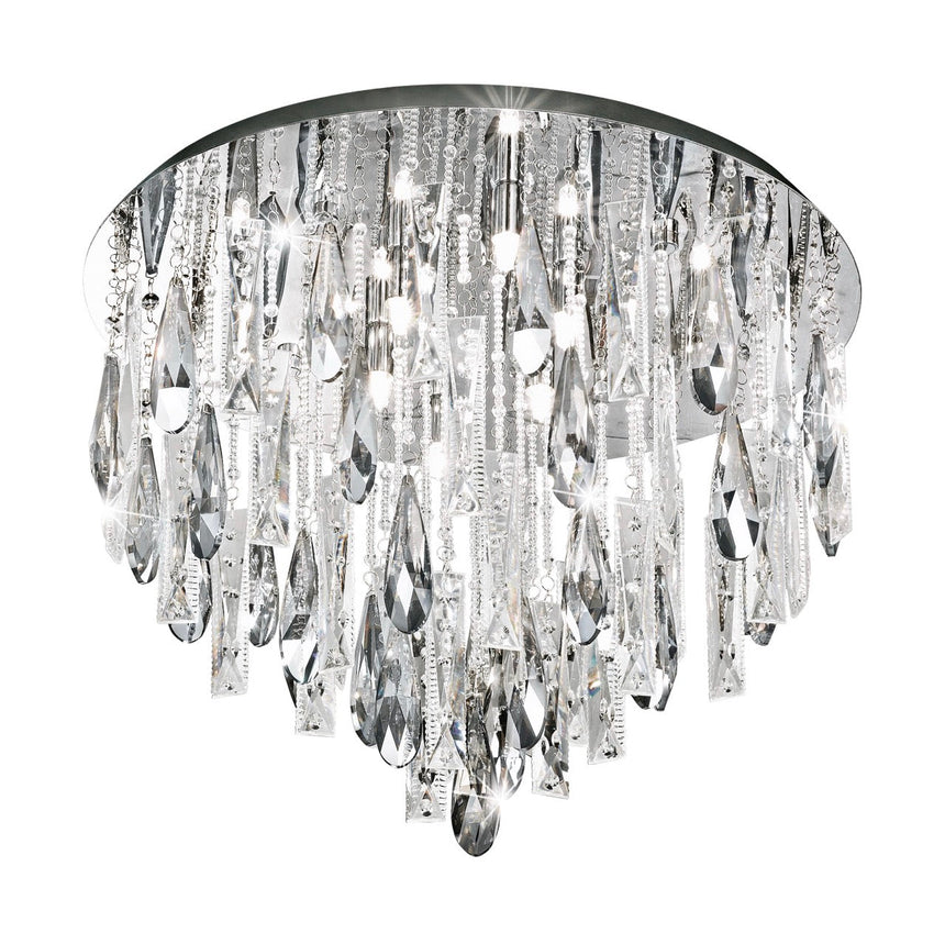 EGLO Calaonda Plafón acero inoxidable cristal cromo claro 93433