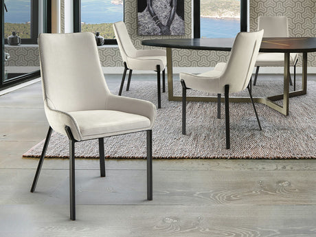 Silla Schuller Diane negro y blanco 55x87cm 9357841
