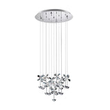 EGLO Pianopoli Lámpara de techo colgante LED acero inoxidable cristal cromo claro 93662