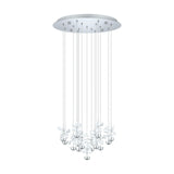 EGLO Pianopoli Lámpara de techo colgante LED acero inoxidable cristal cromo claro 93662