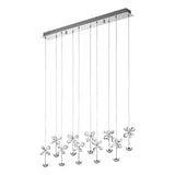 EGLO Pianopoli Lámpara de techo colgante LED acero inoxidable cristal cromo claro 93663