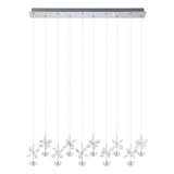 EGLO Pianopoli Lámpara de techo colgante LED acero inoxidable cristal cromo claro 93663
