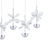 EGLO Pianopoli Lámpara de techo colgante LED acero inoxidable cristal cromo claro 93663