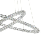 EGLO Toneria Lámpara de techo colgante LED 2 luces acero inoxidable cristal cromo claro 93946