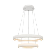 Mantra Flats 9429 mediana, dos aros en blanco, LED encendido