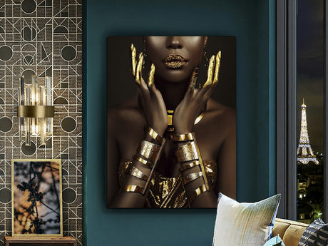 Cuadro fotografía impresa Schuller Sombra y Oro 90x120cm 968373