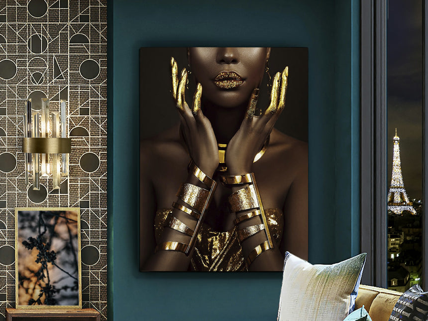 Cuadro fotografía impresa Schuller Sombra y Oro 90x120cm 968373