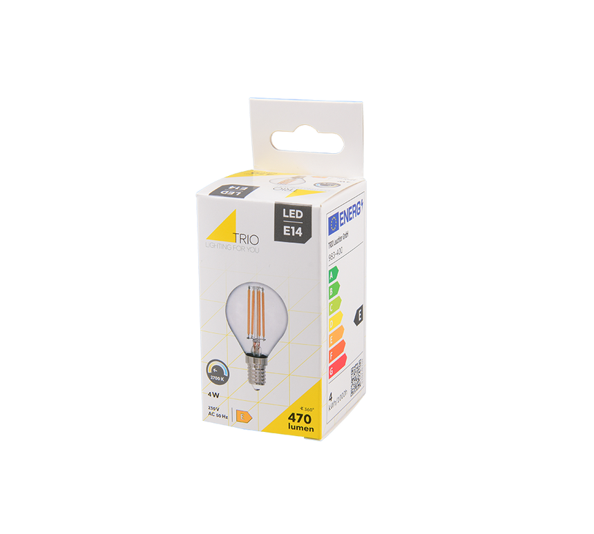 Bombilla Trio Tropfen LED transparente 2700K IPX0 Ø4,5cm 983-400 - vista 3