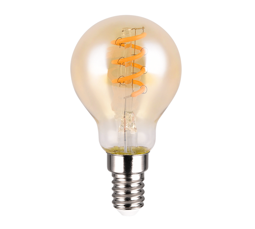 Bombilla Trio Led-Lm LED vidrio ámbar 1800K regulable Ø4,5cm 983-4813