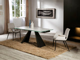 Mesa de comedor Schuller Alai negro y blanco extensible