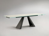 Mesa de comedor Schuller Alai negro y blanco extensible - ambiente