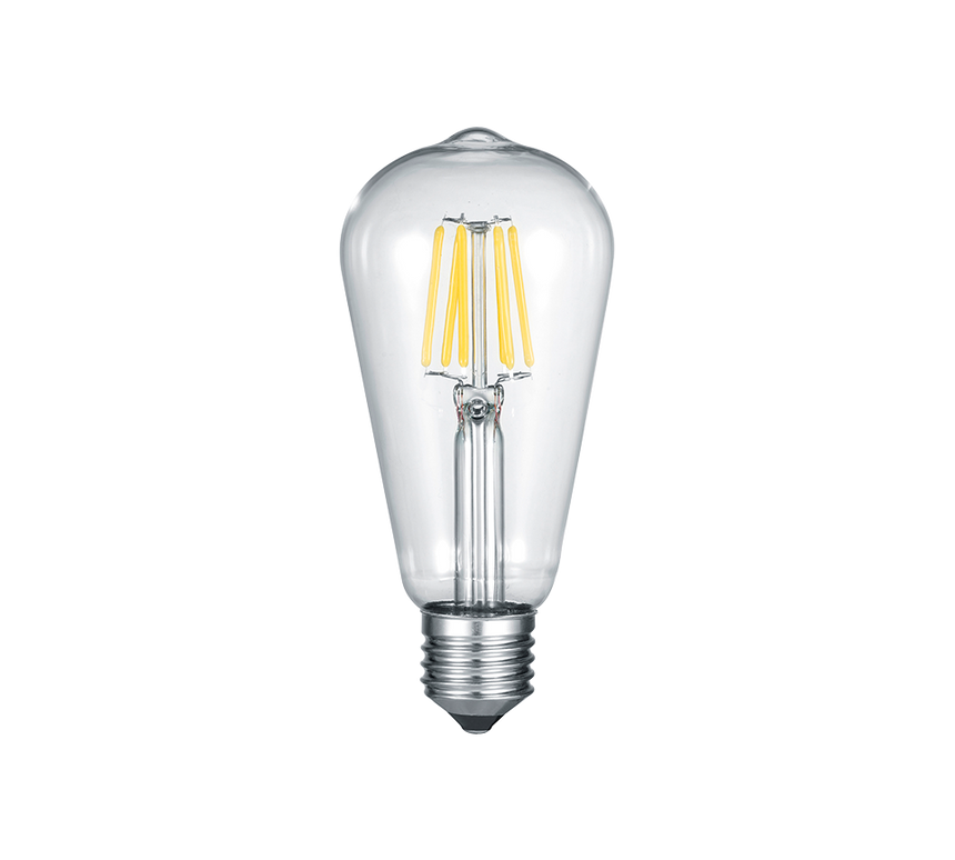 Bombilla Trio Kolben LED transparente 2700K IPX0 Ø6,4cm 987-600