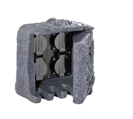 Columna de enchufes de exterior Trio Garden Socket gris IP44 19cm 9962-11