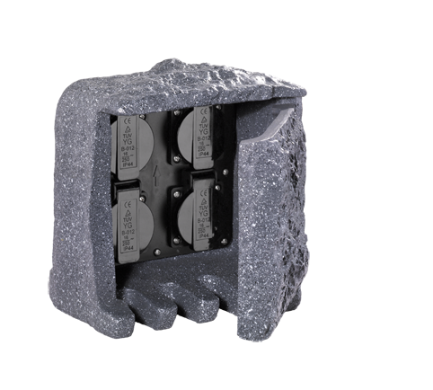 Columna de enchufes de exterior Trio Garden Socket gris IP44 19cm 9962-11