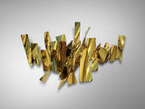 Escultura de pared Schuller Fracture dorado brillo acero inoxidable 110cm vista 2