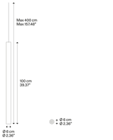 Lodes Lámpara colgante A-Tube grande Ø17cm blanco mate LED 09624-1000