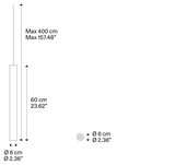 Lodes Lámpara colgante A-Tube pequeña Ø13cm champán mate LED 09622-4500