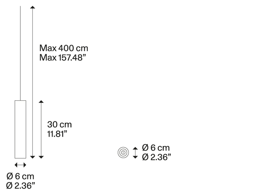 Lodes Lámpara colgante A-Tube grande Ø17cm marrón natural mate LED 09624-6900
