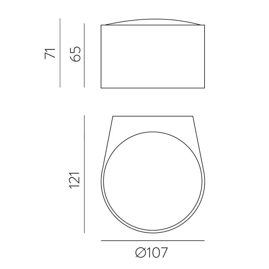 ACB Ania 16/2060 Aplique Blanco Texturado, LED 1x6W 3000K 540lm, IP65 CL.I A2060000B