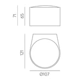 ACB Ania 16/2060 Aplique Antracita Texturado, LED 1x6W 3000K 540lm, IP65 CL.I A2060000GR