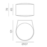 ACB Ania Aplique 16/2060-2 Antracita Texturado, LED 2x6W 3000K 1080lm, CRI80 CL.I IP65 A2060100GR