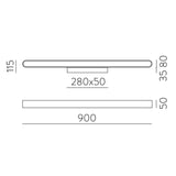 ACB Gala Aplique negro LED Slide Switch A3189270N