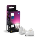 Philips Hue White and Color Ambiance Bombilla dicroica RGBW GU10 4,2W (2 uds) 8720169229815
