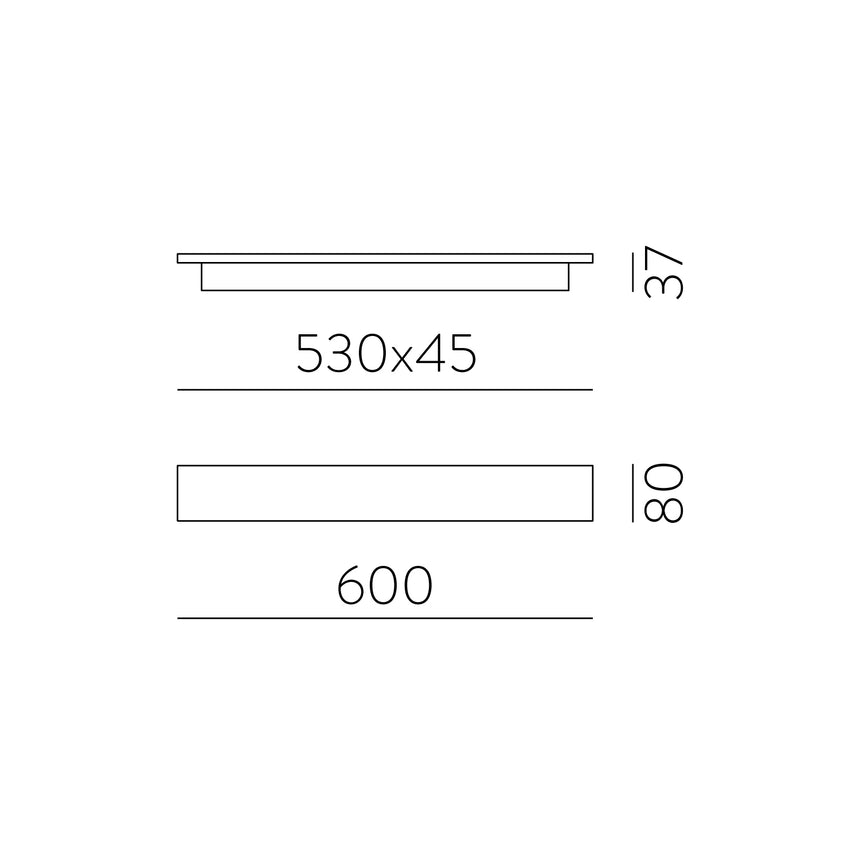 ACB Fosca Aplique 16/3833-60 Negro Texturado, LED 18W 1800lm, CRI90 , LED integrado, Kelvin 2700K-3000K Slide Switch A3833170N