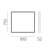 ACB Oristano Espejo 71x81cm negro LED A3957000N