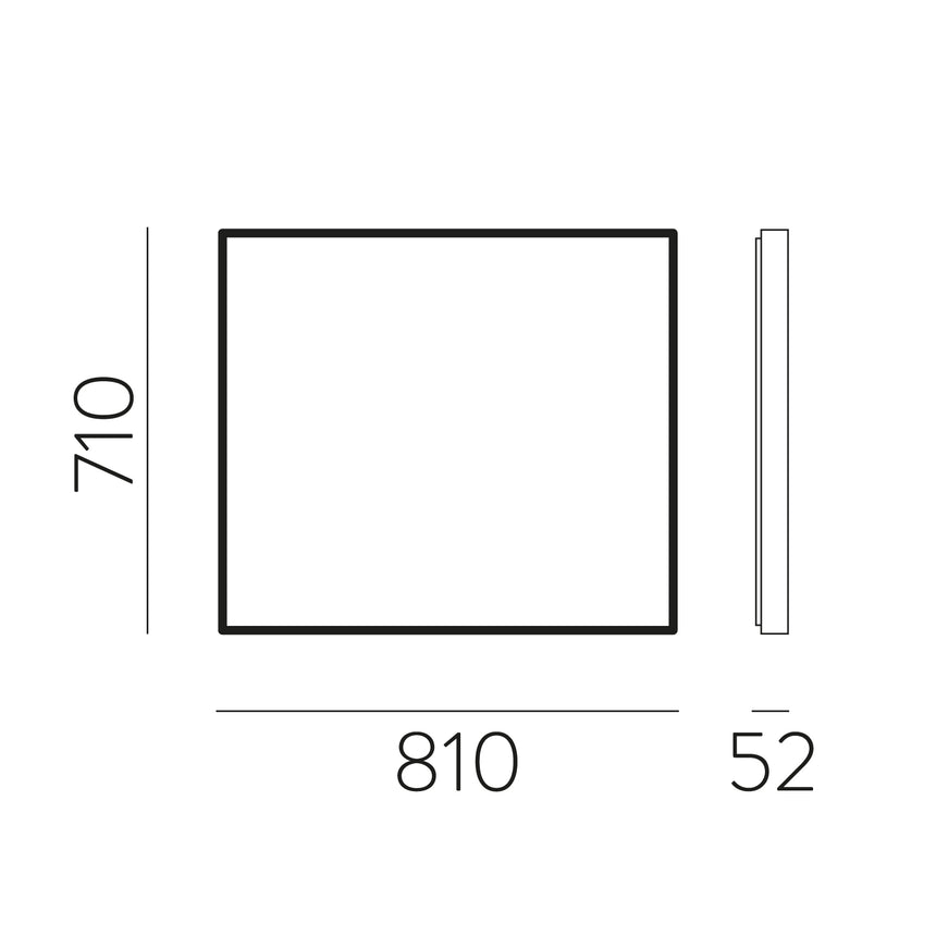 ACB Oristano Espejo 71x81cm negro LED A3957000N