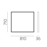 ACB Oristano Espejo 71x81cm negro A3957040N