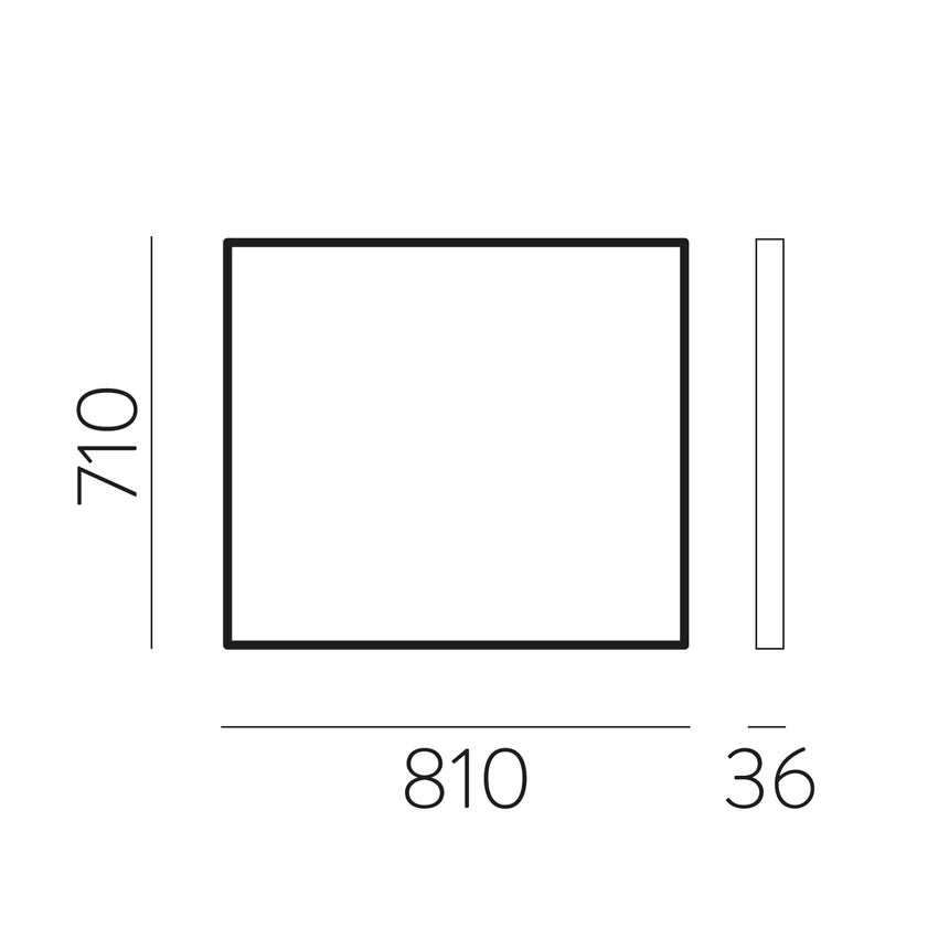 ACB Oristano Espejo 71x81cm negro A3957040N