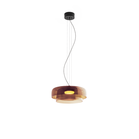 Lámpara de techo colgante LedsC4 Levels LED 2 luces negro ámbar CCT regulable 00-A046-05-15
