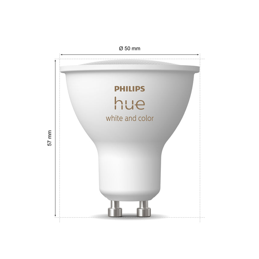Philips Hue White and Color Ambiance Bombilla dicroica RGBW GU10 4,2W (3 uds) 8720169229877 - imagen 8