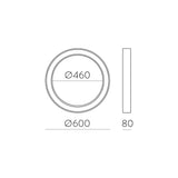 Plafón de techo ACB Aliso blanco texturado Ø60cm regulable P3742174BDP - imagen 3