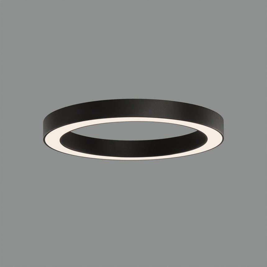 Plafón de techo ACB Aliso negro texturado Ø60cm P3742174N