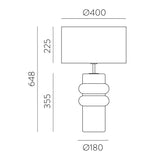 ACB Almeria Sobremesa negro brillo LED E27 interruptor de cable S8213080N
