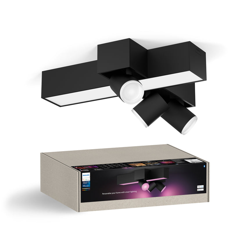 Philips Hue White and Color Ambiance Foco Centris negro RGBW 25W 2960lm 8720169318670