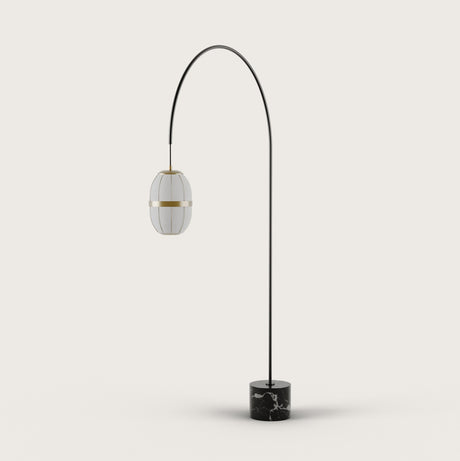 Lámpara de pie Aromas Pull G9 tela mármol 218 cm P1249